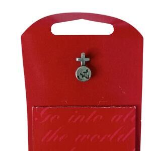 Christian Witness World Cross Lapel Pin Cap Hat Pinback "Go into all the world..